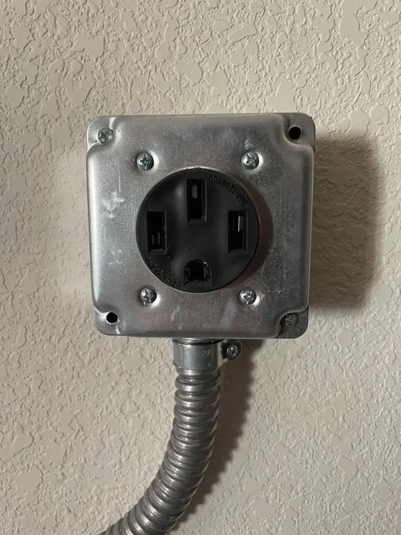 NEMA 14-50 outlet installed for Electrical Panel Upgrade in Golden Hills